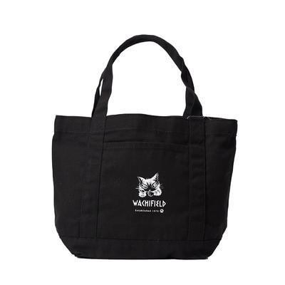 Torba typu Tote Cat Dayan z grubego płótna z uchwytem rurowym Cat Cat Ladies Walking Tote Lunch Tote Bento Tote Cotton Black [Wachifield] WTWE-04A