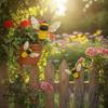 2 Pieces Honeybee Wall Decor 3D Bee Handcrafted for Patio, Fence