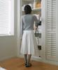 Lamerei Cotton Pleats Midi Skirt[Lmbespsk5408]-Off-White