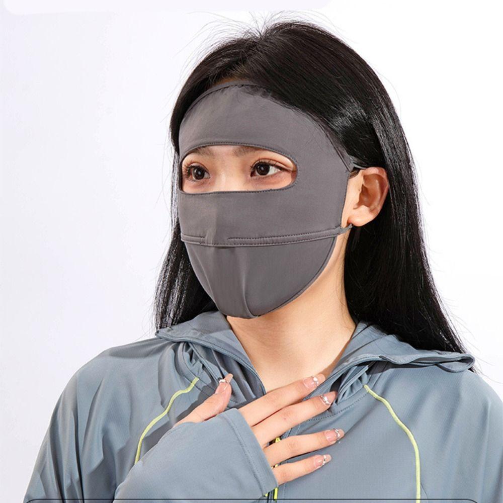 Sunscreen Face Scarf Face Cover Face Mask Face Gini Mask Thin Ice Silk Mask  Hiking
