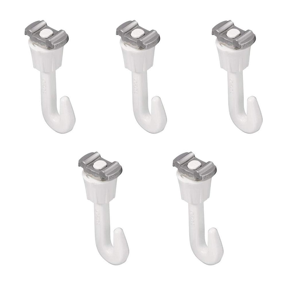TOSO Picture Rail L-Hook 15A Hook A (Ceiling Mount), Post-Installation Type, White, 5-Pack