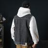 Men's Plus Size 7XL Korean Fashionable Loose Washed Denim Vest - Spring and Autumn Youth Casual Multi-Pocket Sleeveless Jacket