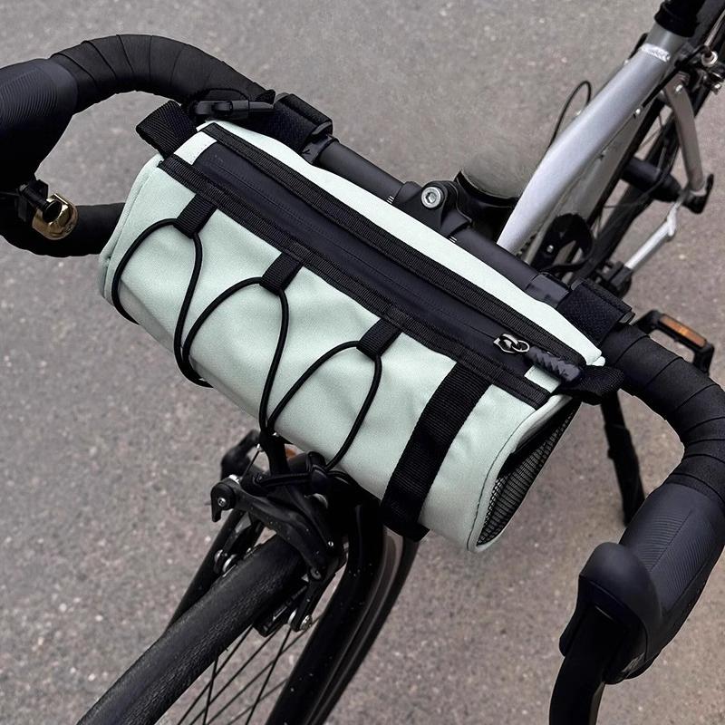 

Waterproof Bicycle Front Beam Bag Road Bike Mountain Bike Tube Bag Multifunctional Portable Cycling Storage Bag 23.5x11cm зелёный