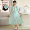 Girls' Korean Style Short Sleeve Chiffon Princess Dress