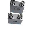 Double Hole Aluminum Alloy Tube Clamp - Air Line Panel Bracket for 1/4, 3/8, 1/2 Inch