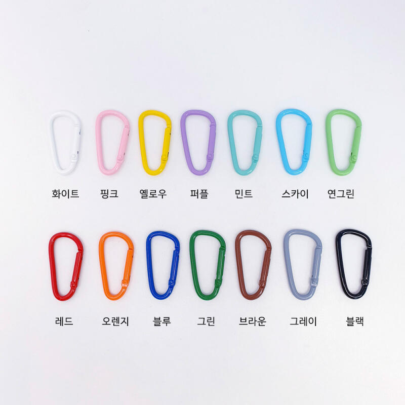 One-touch color aluminum carabiner ring key ring accessories