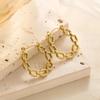 Raffinate Ear Cuff in Acciaio Titanio Oro 18k per Donna