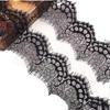 Black White Color Lace Fabric Trim 3 Yards Length Knitted Lace Fabric  For DIY Dress