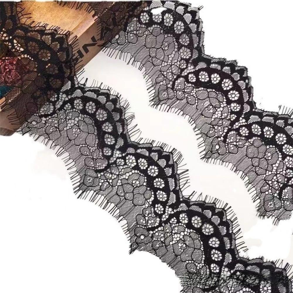 Black White Color Lace Fabric Trim 3 Yards Length Knitted Lace Fabric  For DIY Dress