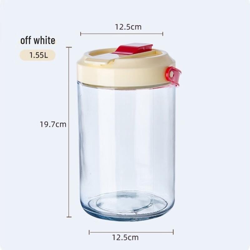 ZISIZ Double-Opening Glass Storage Jar