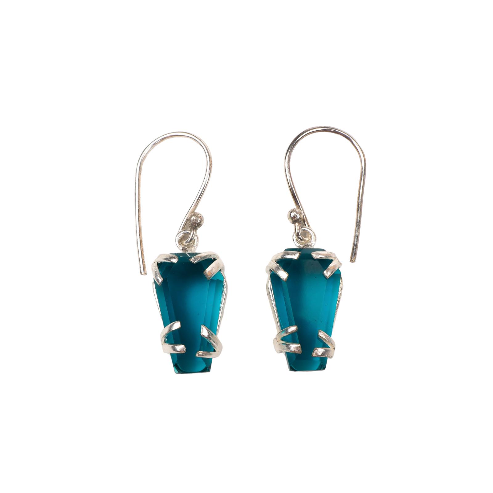 

Apatite Gemstone 925 Sterling Silver Jewelry Handmade Earrings 1.45 For Wedding EE-129-10