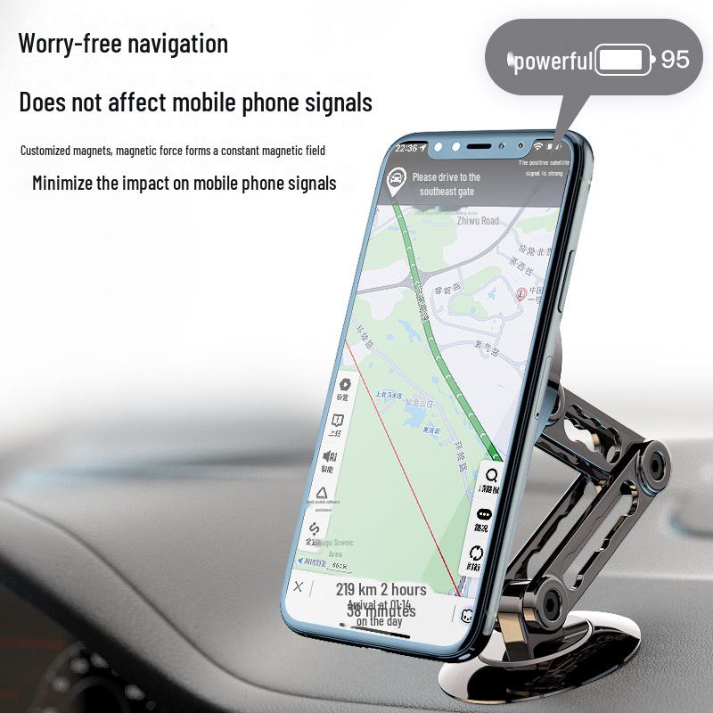 Magsafe Magnetic Car Phone Holder with Anti-Shake Support for Dashboard Navigation