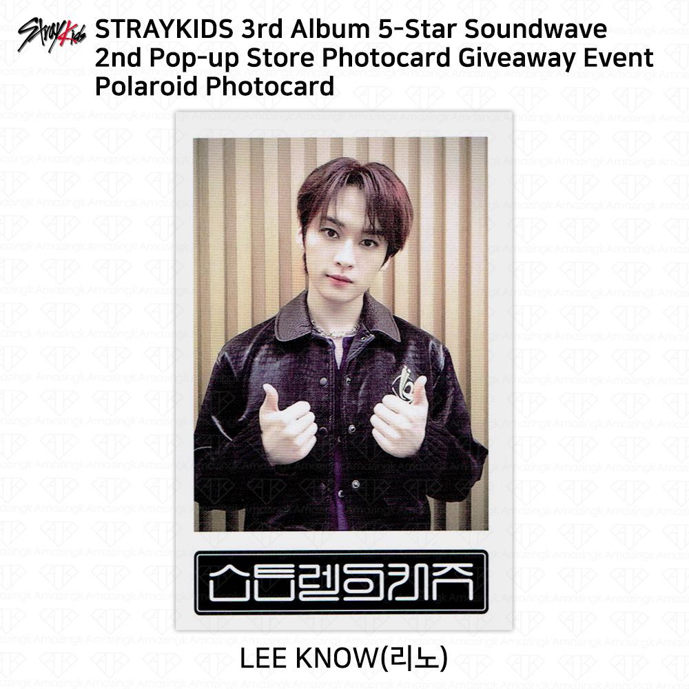 

Третий мини-альбом Stray Kids 5 Star Soundwave Pop Up Giveaway Фотокарточка Открытка Leeknow - 2nd Polaroid