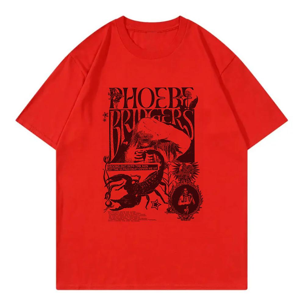 Phoebe Bridgers na turné Tričko Módní Dámské Oblečení Harajuku Tričko Unisex Vysoce Kvalitní Bavlněná Trička Grafická