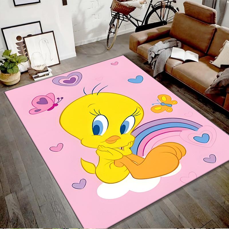 1pc Tweety1 Design Printed Area Rug Carpet for Bedroom Living Room Home Decor Rugs Mat Non Slip Mat Rug for Bedside