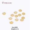 3mm 4mm 14K Gold Plated Brass Round Bead Caps For Necklace Bracelet Jewelry Making Supplies,DIY Accessories Beading Spacer Caps