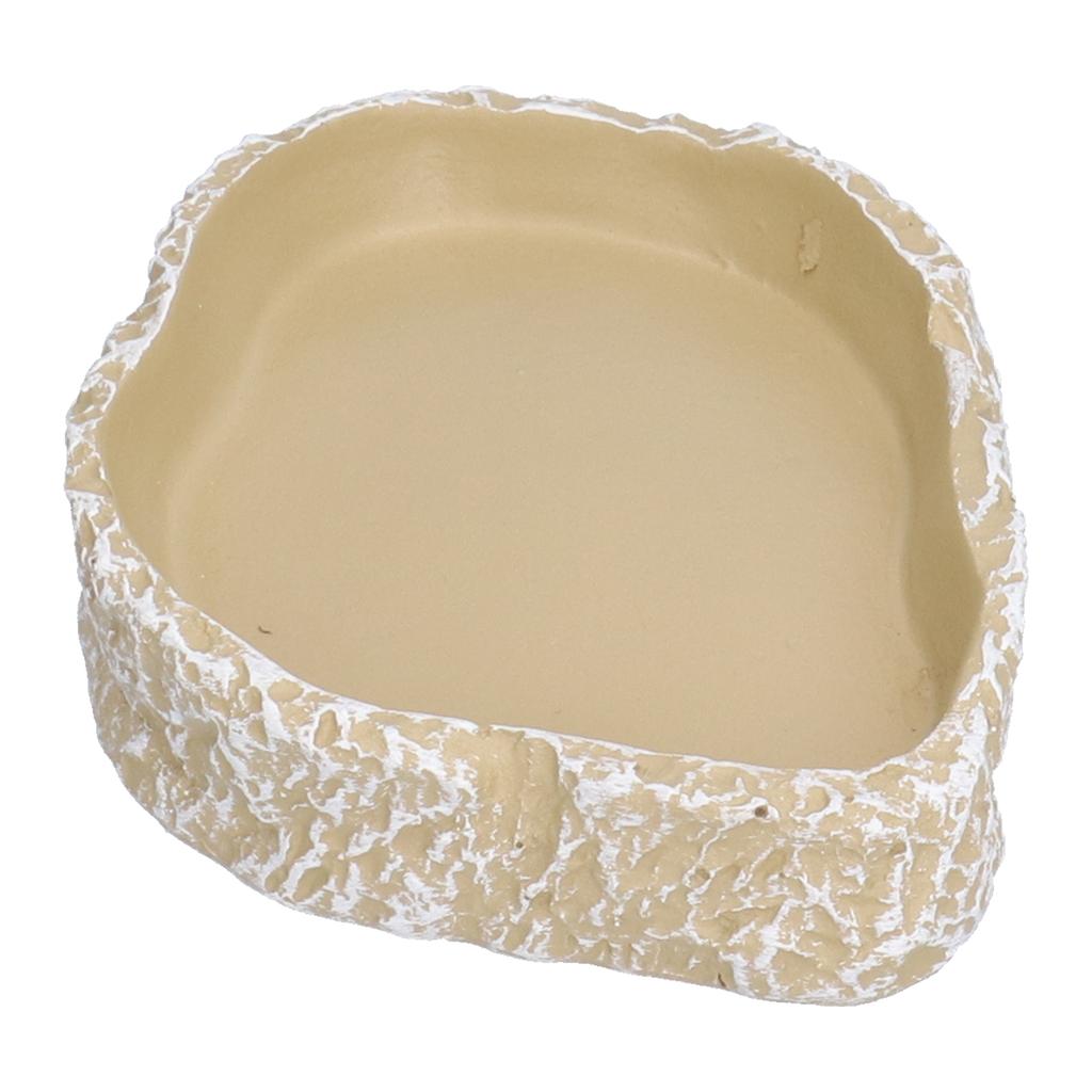 Reptile Food Water Bowl Resin Pets Feeding Plate Dish for Aquarium Tortoises Turtles Lizards Yellow