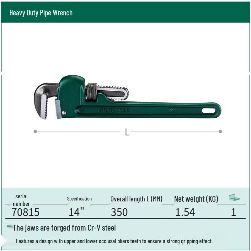 SATA Heavy-Duty Pipe Wrench