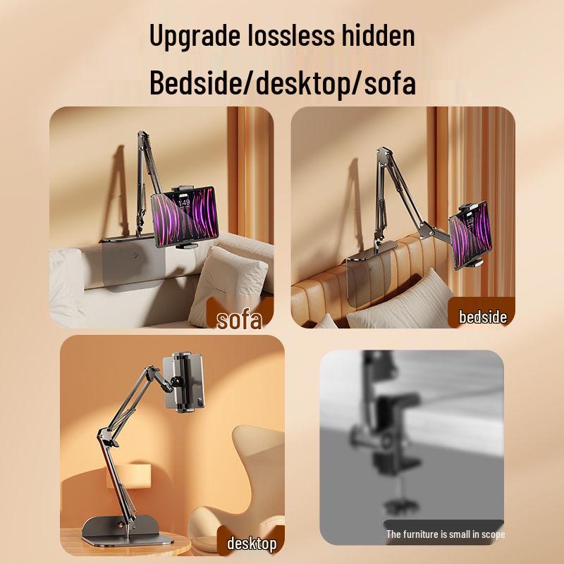 Multifunctional Bluetooth Metal Stand: Bedside Holder for Phone, Tablet & Mini Live Streaming