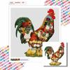 New Arrival 5D DIY Full Circle Diamond Painting "Rooster" Embroidery Cross Stitch Home Decor Gift