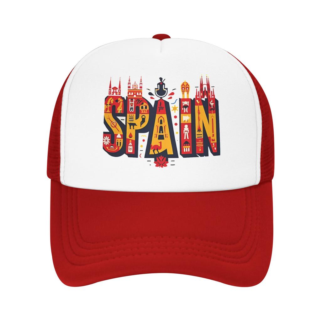 The coat of arms of Spain Sun Hats Casual Baseball Cap Summer Trucker Hat Sunscreen Hip Hop Hats Couple WoUnisex Baseball Caps