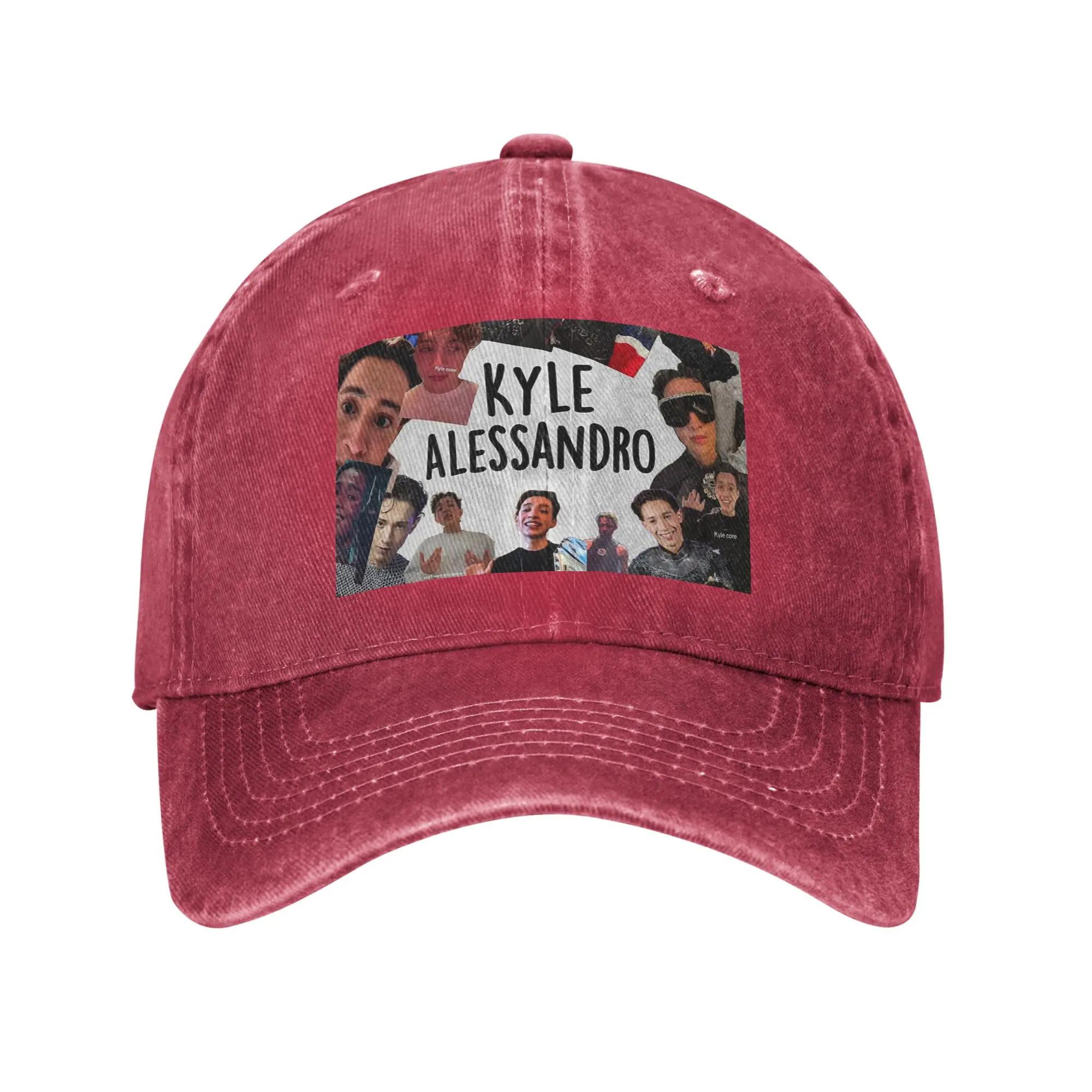 Kyle Alessandro Denim Cap Casual Baseball Caps Adjustable Hat Summer Unisex Baseball Hats One Size