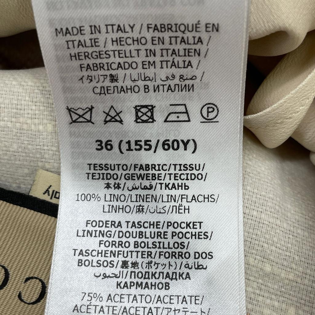 Gucci 739409 Multicolor Striped Linen Skirt Skirt 36 multicolorUsed