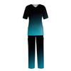 Frauen Kurzarm V-ausschnitt Tops + Hosen Arbeits Set Anzug Lose Beiläufige Kurzarm T Shirts Top Und Lange Hosen trainingsanzug
