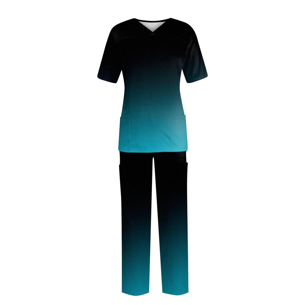 Frauen Kurzarm V-ausschnitt Tops + Hosen Arbeits Set Anzug Lose Beiläufige Kurzarm T Shirts Top Und Lange Hosen trainingsanzug