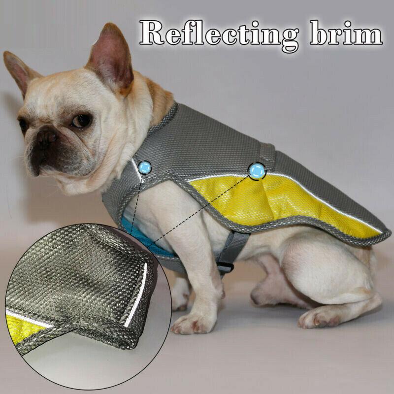 Summer Dog Cooling Vest Harness Cooler Jacket Breathable Adjustable Reflective
