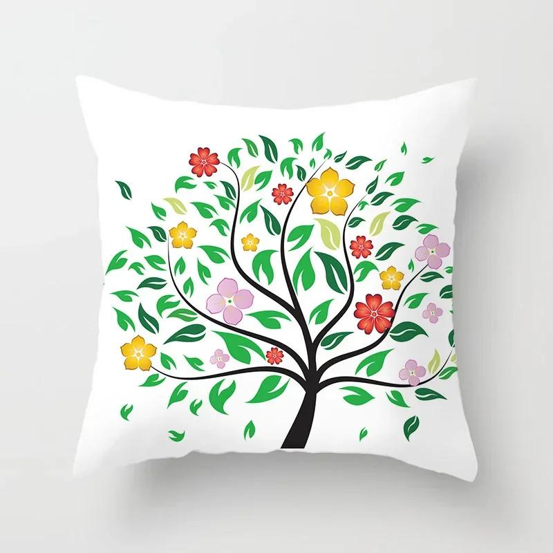 Lebensbaum Kissenbezug x Polyester Schönheit Kissenbezug Bequemer Kissenbezug Heimdekor Kissenbezüge 9P