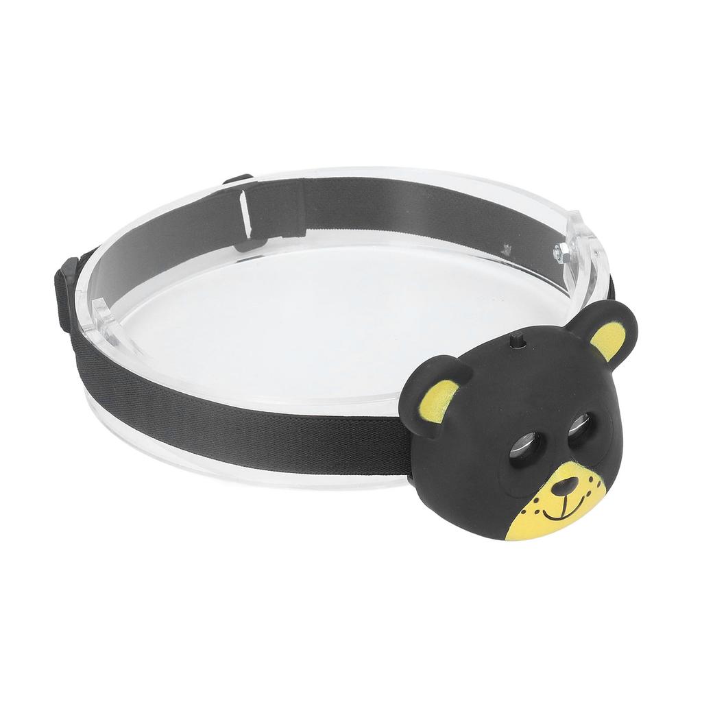 Animal Headlamp Cute Cartoon Bear 2 Modes Lightweight Kids LED Head Light for Outdoor Roller Skating