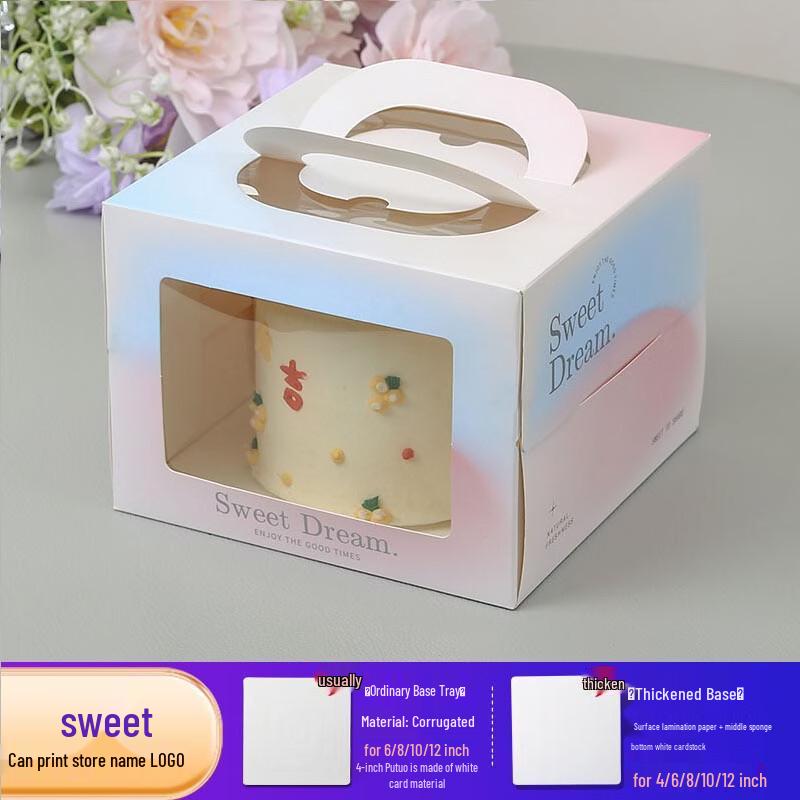 

4-inch Transparent Birthday Cake Box