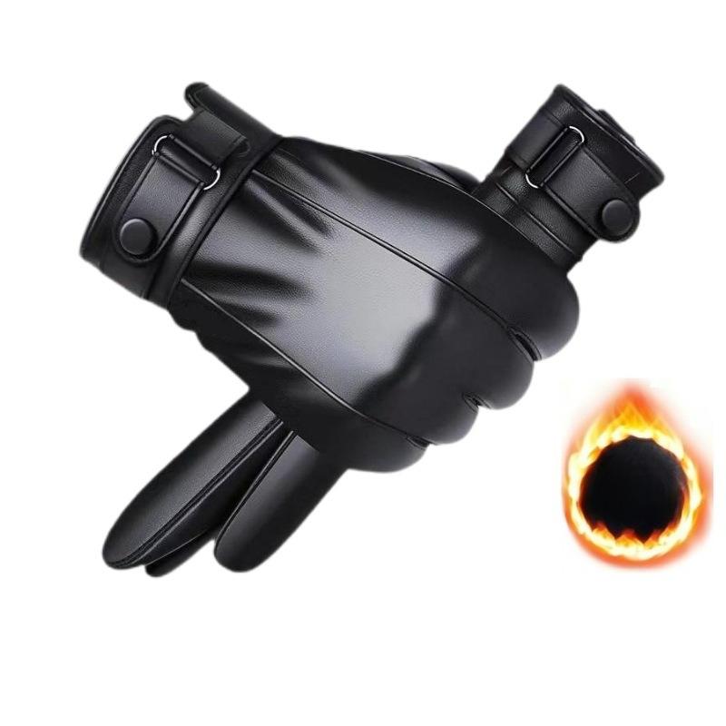 Winter Motorcycle Gloves Men's Cycling Winter Outdoor Waterproof And Cold Protection Pile Thick Riding Electric Car Warm Gloves