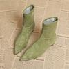 2026 Nuovi Stivaletti da Donna a Punta in Camoscio Scarpe Chunky Designer Moda Inverno Stivali da Donna Scarpe Chelsea Donna Botas