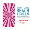 Custom Name Beach Towel – 80×160cm Large Quick-Dry Towel with Vibrant Colors for Pool, Beach, Vacation & Summer Gift