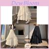 Cotton Blended Irregular Lace Maxi Skirt With Ruffle Hem For Fashion Women