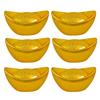 6 Pièces Lingot d'Or Artificiel Plastique Décoration de Bureau Matériau Premium Ornement Festival du Nouvel An Accessoires de Décoration Maison Bureau