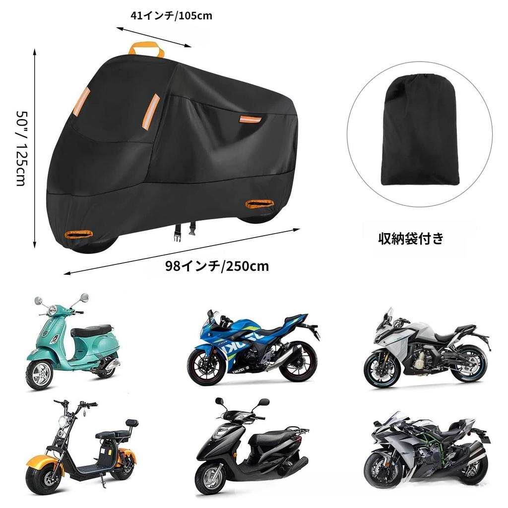(2024 Newest Model) Motorcycle Cover, Moped Cover, 300D Motorcycle Cover, Scooter Cover, Tear Resistant,