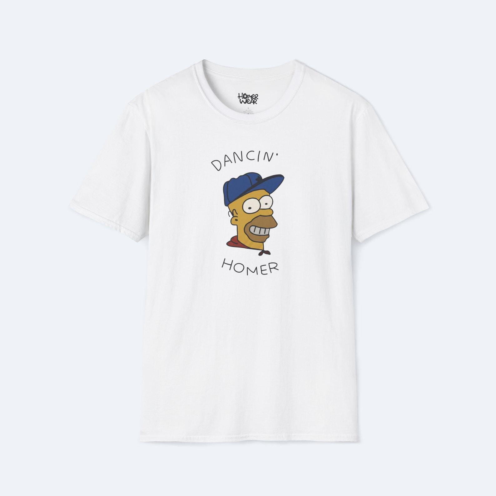 Dancin Homer T-Shirt Simpsons Dancing Homer Meme Tee Springfield Isotopes MascoT-Shirt Funny Cartoon Graphic Tee Retro Gift Idea 4XL