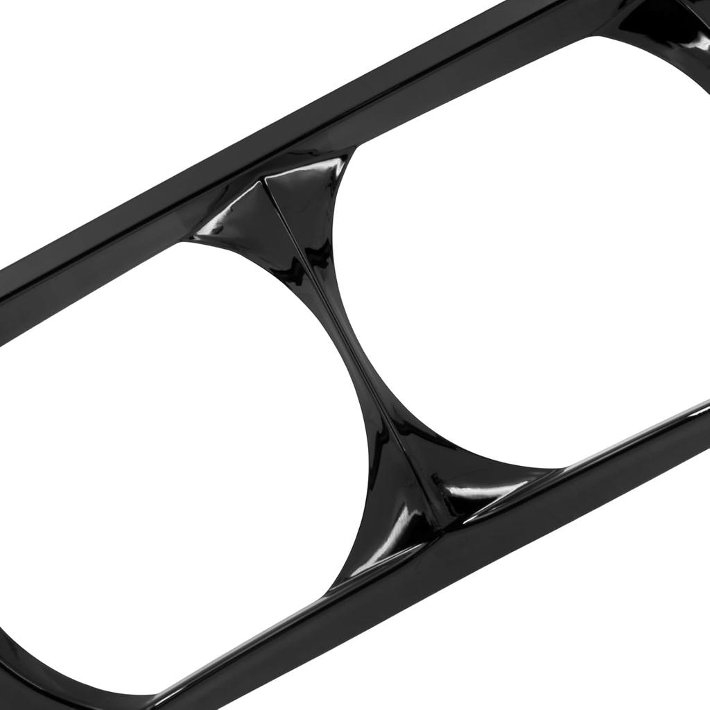 HDBUBALUS Motorcycle Headlight Trim Ring Cover Dual Headlamp Bezel Fit for Harley Road Glide 2015-2023 Vivid Black