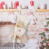 Christmas Stockings White Stamping Gold Snowflake Xmas Ornaments Christmas Pendant Christmas Tree Decorations Noel Gift Sock
