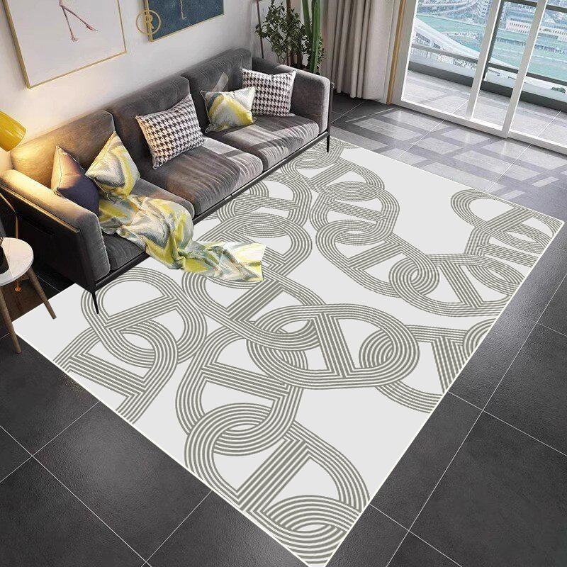French Simplicity Large Carpets for Living Room160x230cm Bedroom Decor Rugs Balcony Sofa Area Rugs Non-slip Floor Mats Washable