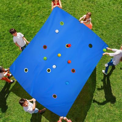 1 peça Jogo Cooperativo de Lona com Buracos para Construção de Equipe para Crianças Adultos Escola Atividades de Grupo ao Ar Livre Jogo de Festa Presente de Halloween Natal