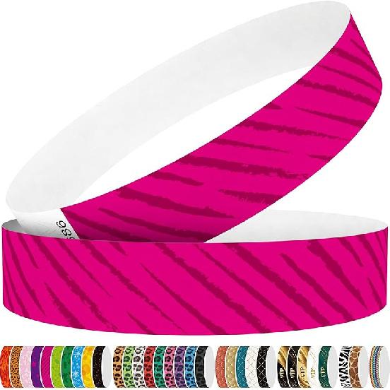 250 Tyvek Wristbands - Colored Paper Wristbands for Events - Red Flame Wrist Bands for Parties, Games, Competitions (red)