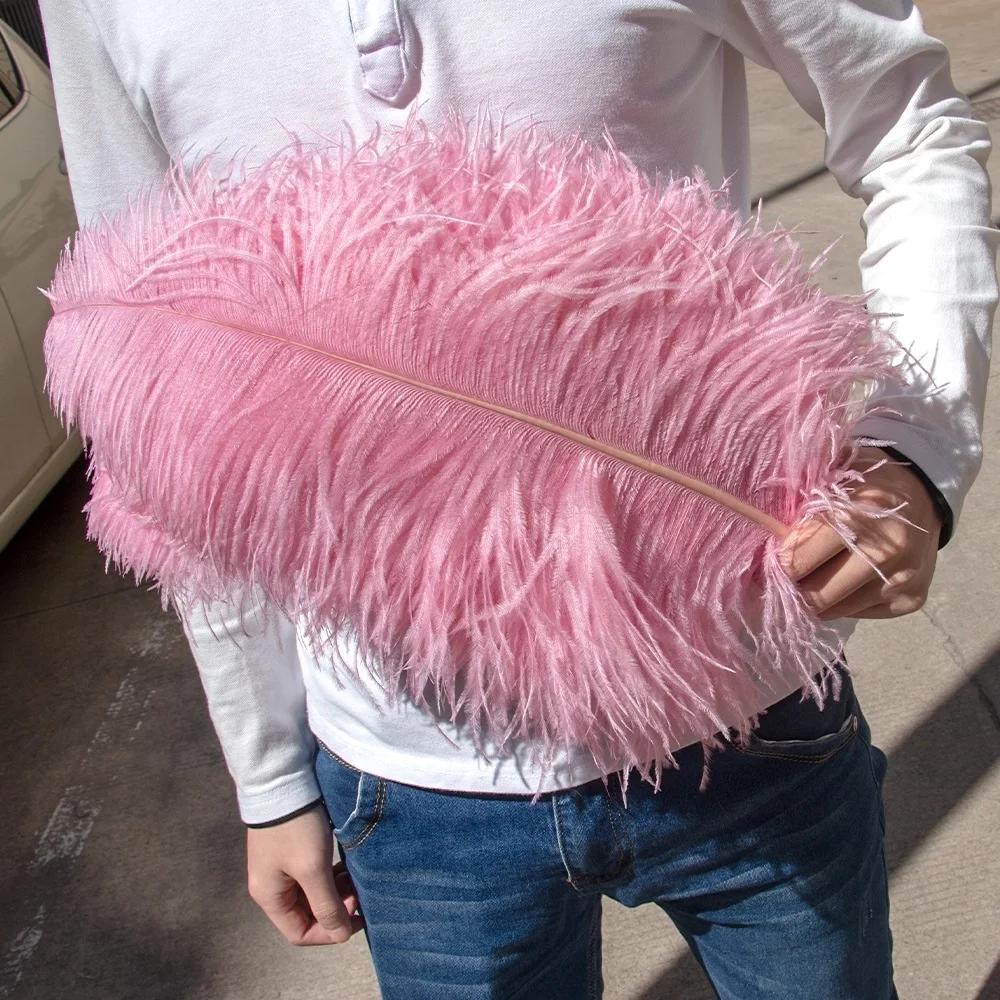 10 STÜCKE Natürliche Blaue Straußenfedern Bulk 15-60CM für Karneval Hochzeitsparty Restaurant Tafelaufsatz Dekoration Federn DIY Basteln