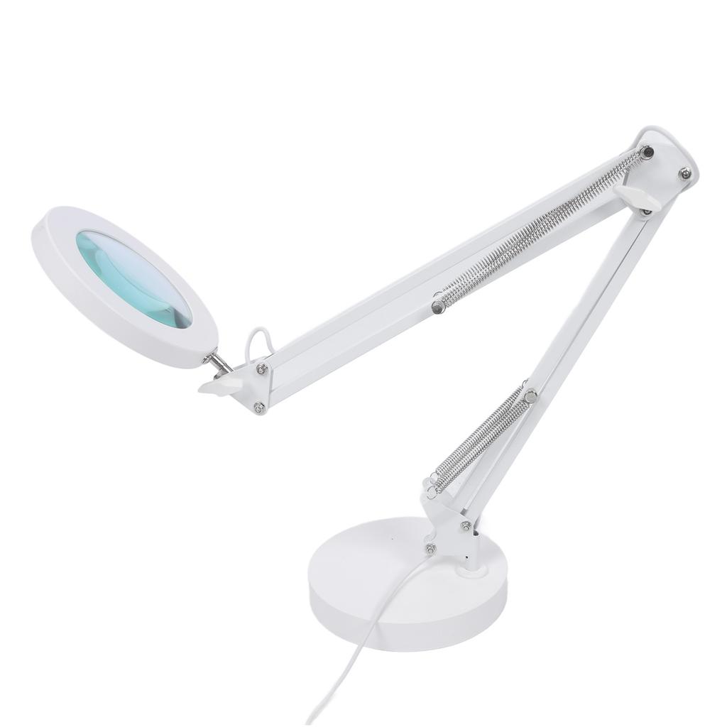 Desktop LED Light 3000K‑6000K 10 Brightness 72 Light Chips Beauty Swing Arm Lamp with 5X Magnifying