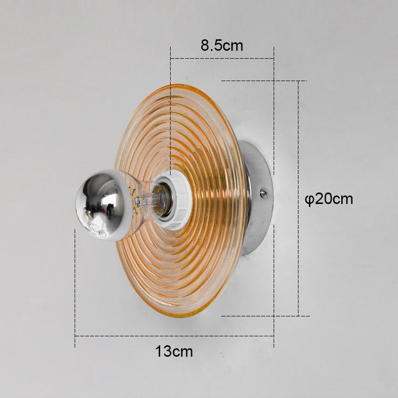 

Средневековый гофрированный витражный настенный светильник, дизайнерский ретро-винтажный красочный светильник для прохода, крыльца, коридора, декоративный потолочный светильник Wall wiring оранжевый