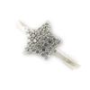 Sølvring 'Star' sølvhvit (rhodiumbelagt) - 9 mm