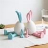Cartoon Easter Bunny Easter Egg 3D Printed Toy Movable Rabbit Ornament Portable Home Decoration Creative Easter Egg Gifts